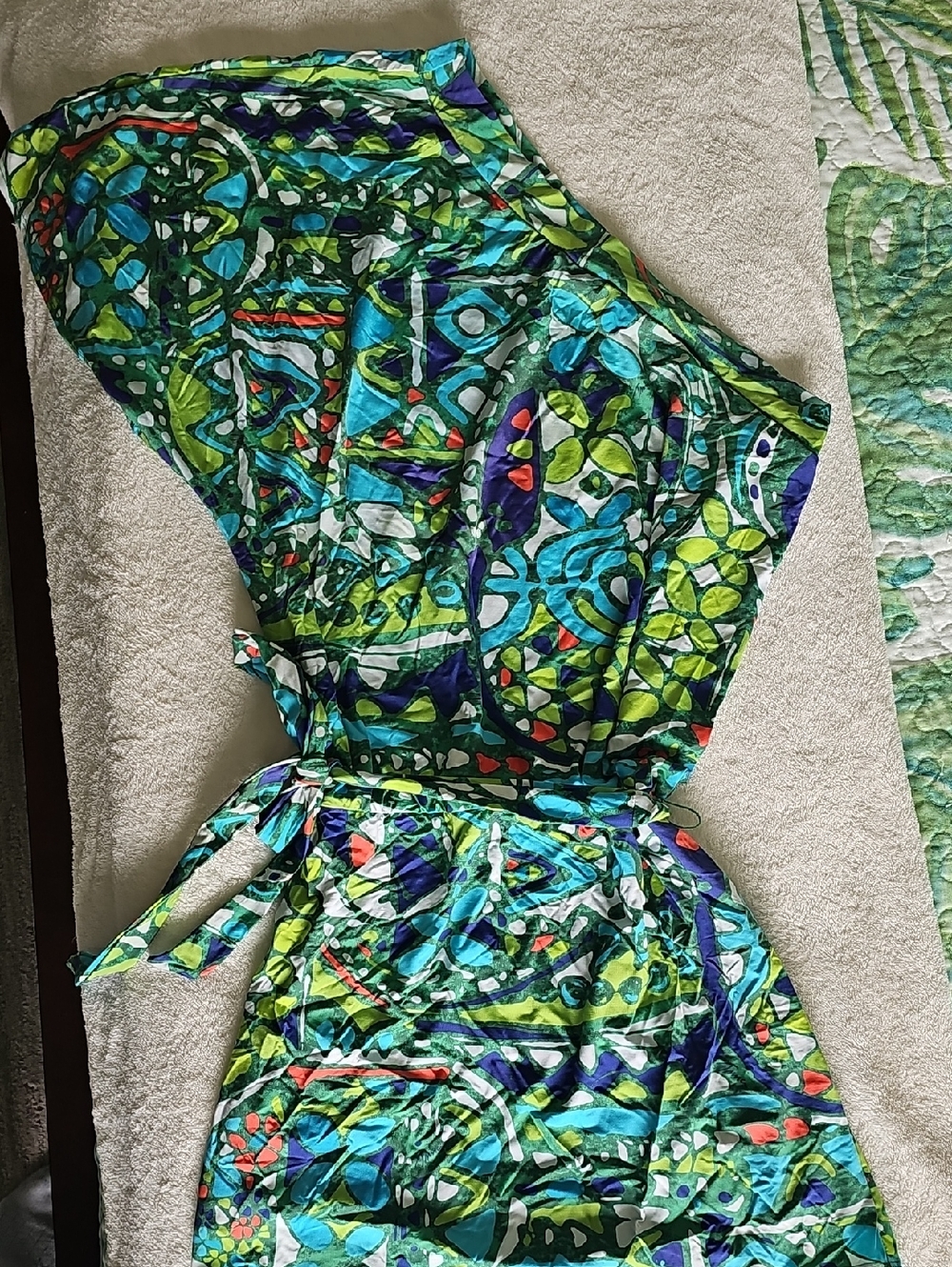 Trina Turk Multicolor Abstract Coverup - SIZE S